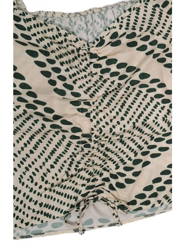 BLUSA MANGA 3/4 ESTAMPADA COM AMARRAÇÃO