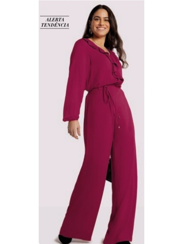 CALÇA WIDE LEG CINTURA ALTA EM VISCOSE COM CINTO