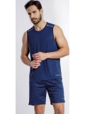 REGATA MASCULINA EM MALHA POLIAMIDA COM FILETE OMBRO