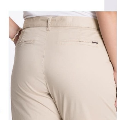 CALÇA SARJA PLUS SIZE RETA COM CINTO