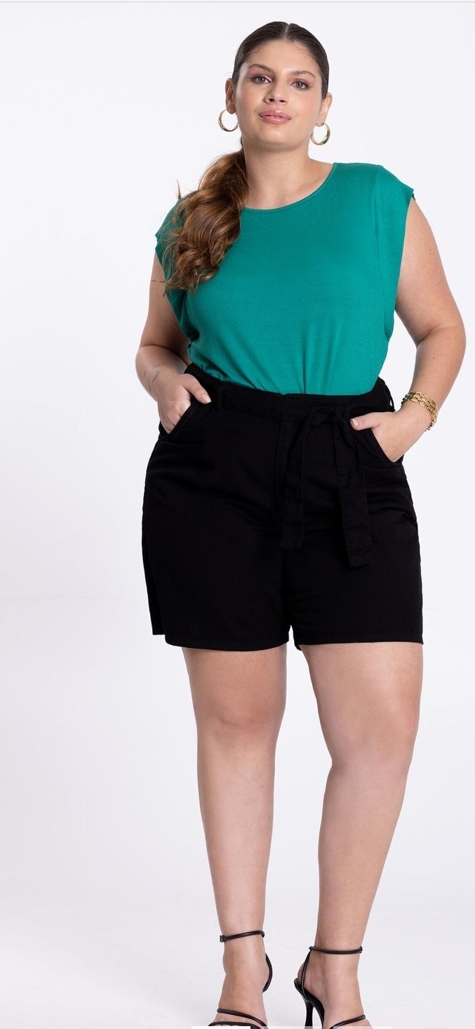 SSHORTS SARJA PLUS SIZE CLOCHARD COM CINTO