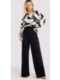 CALÇA WIDE LEG EM MALHA ALFAIATARIA